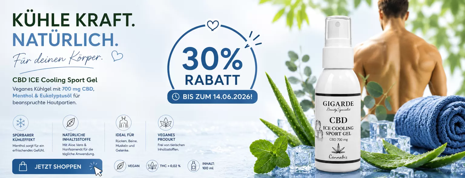 30 Prozent Rabatt | CBD ICE Cooling Sport Gel als Spray für die Abkühlung!