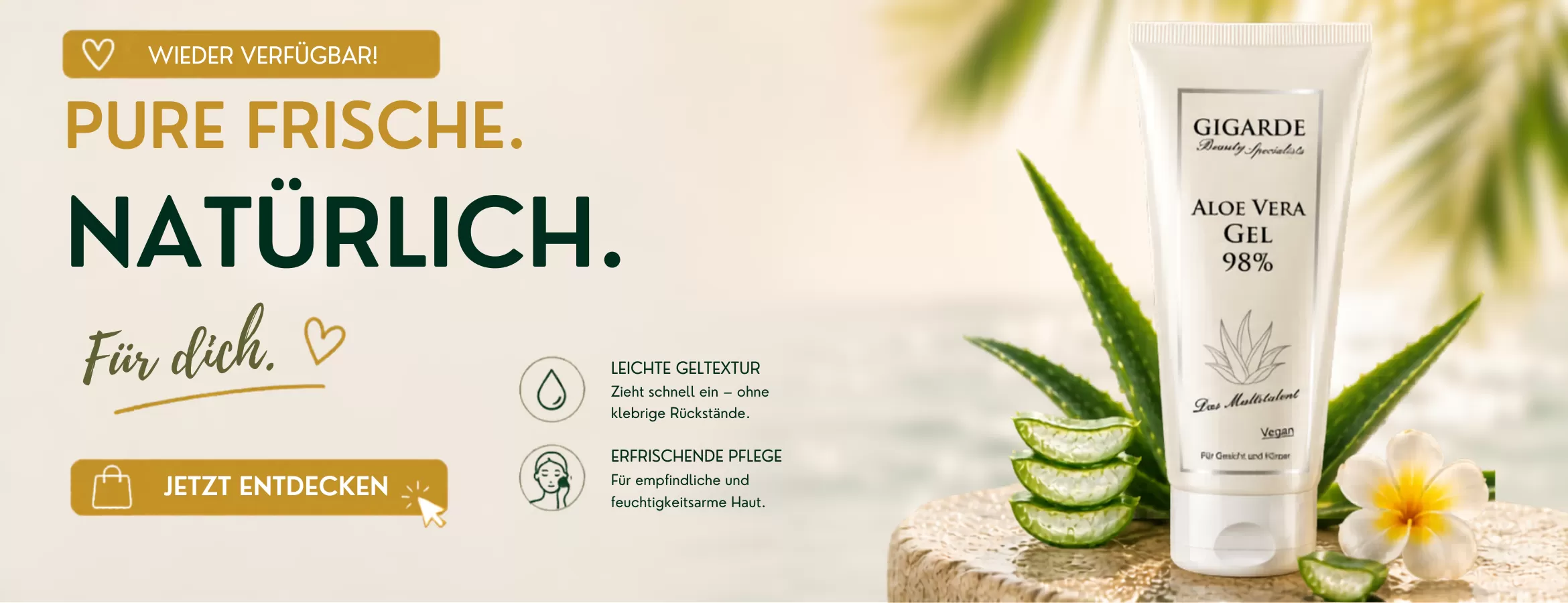 Aloe Vera Gel in einer Tube!