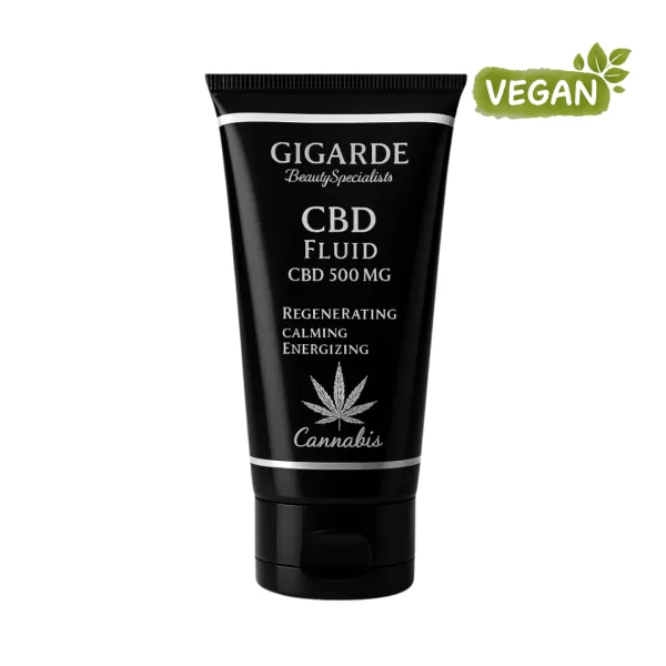 CBD Fluid, vegane Gesichtspflege mit 500 mg CBD, Hyaluronsäure, Panthenol & Mandelöl, 50 ml