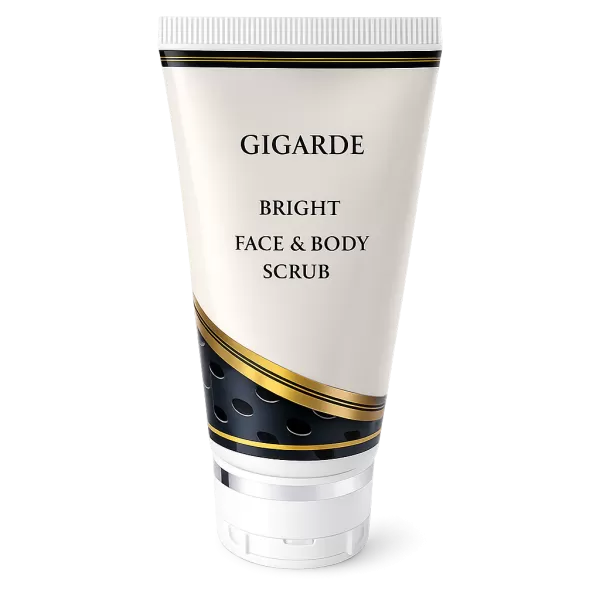 Bright Face & Body Scrub, pflegendes Peeling-Gel mit Aloe Vera, Mandel-, Jojoba- & Sanddornöl, 50 ml