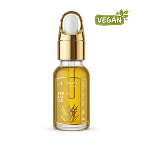 Perfect Face Oil, veganes Intensivpflegeöl mit Vitamin E, Jojobaöl & Hagebuttenöl für Gesicht & Körper, 15 ml
