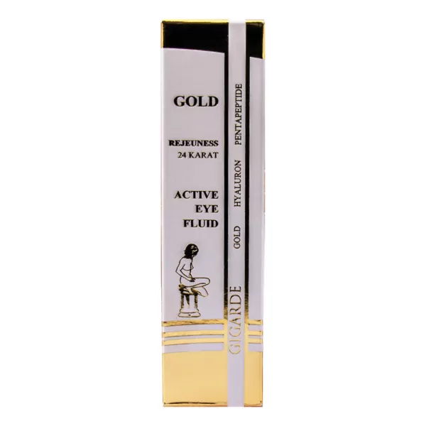 REJEUNESS GOLD Active Eye Fluid, Augenpflege mit 24 Karat Gold, Hyaluronsäure, Mandelöl & Aloe Vera, 15 ml