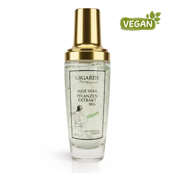 Aloe Vera Pflanzenextrakt, veganes Feuchtigkeitsfluid für Gesicht & Körper, 100 ml