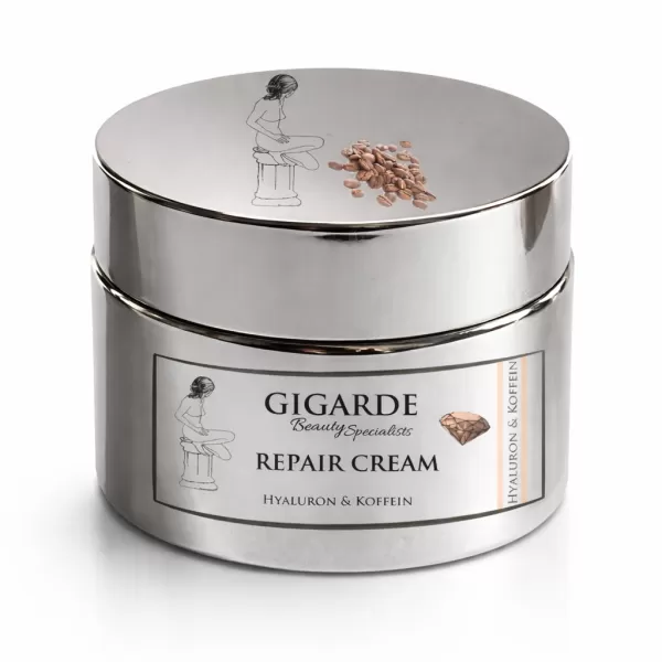 Repair Creme, Gesichtspflege mit Aloe Vera, Hyaluronsäure, Koffein & Olivenfraktion, 50 ml