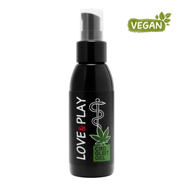 CBD Love & Play Gleitgel, wassserbasiertes Lubricant mit 500 mg CBD, Aloe Vera & Hyaluronsäure, 100 ml